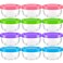 TOFLEN Reusable Small Freezer Containers 5 Oz Plastic Food Storage Containers with Screw On Lids Leakproof Airtight Freezer Safe Dishwasher Safe Set of 12 Multicolor