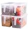 Sooyee Fridge Organizer 4 Pack Refrigerator Organizer Bins Clear with Handle Lid Fruit Containers for Fridge Fridge Storage to Keep Fresh for Food Vegetables 5L