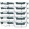 M MCIRCO 10Pack30 Oz Glass Meal Prep Containers 2 Compartments Airtight Lunch Bento Boxes with Lids Glass Food Storage Containers Microwave Oven Freezer Dishwasher