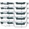 M MCIRCO 10Pack30 Oz Glass Meal Prep Containers 2 Compartments Airtight Lunch Bento Boxes with Lids Glass Food Storage Containers Microwave Oven Freezer Dishwasher