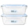 EcoEvo Glass Food Storage Containers Set Large Size Containers with Lids BPAfree Locking lids 100 Leak Proof Glass Meal Prep Containers Freezer to Oven Safe 2 Pack of 80oz