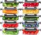 Skroam 10 Pack Glass Meal Prep Containers 22 OZ Glass Airtight Food Storage Containers with Lids Pantry Kitchen Storage Containers for Lunch Food Storage Meal Prep Lunch Bento Boxes