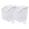 HANAMYA 15 Liter 30 lbs Rice Storage Container with Measuring Cup BPA free For Rice Grain Pet Food Flour 2 counts Clear