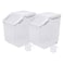 HANAMYA 15 Liter 30 lbs Rice Storage Container with Measuring Cup BPA free For Rice Grain Pet Food Flour 2 counts Clear
