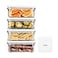 VAKUEN Premium Airtight Food Storage Container Meal Prep 085qt 5pcSet 4pcs Container and Vacuum Sealer Patented Double Silicone Lining 100 Leak Proof BPAFREE