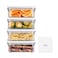 VAKUEN Premium Airtight Food Storage Container Meal Prep 085qt 5pcSet 4pcs Container and Vacuum Sealer Patented Double Silicone Lining 100 Leak Proof BPAFREE
