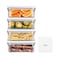 VAKUEN Premium Airtight Food Storage Container Meal Prep 085qt 5pcSet 4pcs Container and Vacuum Sealer Patented Double Silicone Lining 100 Leak Proof BPAFREE