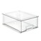 Isaac Jacobs Large Stackable Organizer Drawer 135 x 99 x 54 Clear Plastic Storage Box PullOut Bin Home Office Closet Shoe Organization BPAFree FoodFridgeFreezer Safe Large