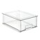 Isaac Jacobs Large Stackable Organizer Drawer 135 x 99 x 54 Clear Plastic Storage Box PullOut Bin Home Office Closet Shoe Organization BPAFree FoodFridgeFreezer Safe Large