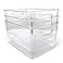 Isaac Jacobs 3Pack Large Clear Storage Bins with Handles Plastic Organizer for Home Room Office Fridge KitchenPantry NonSlip Container Set Food Safe BPA Free 3Pack Large