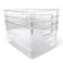 Isaac Jacobs 3Pack Large Clear Storage Bins with Handles Plastic Organizer for Home Room Office Fridge KitchenPantry NonSlip Container Set Food Safe BPA Free 3Pack Large