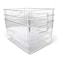 Isaac Jacobs 3Pack Large Clear Storage Bins with Handles Plastic Organizer for Home Room Office Fridge KitchenPantry NonSlip Container Set Food Safe BPA Free 3Pack Large