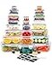 FOOYOO 56 Pcs Large Food Storage Containers Set with Lids 28 Containers 28 Lids Airtight Plastic Storage Containers for Pantry Kitchen Organization BPAFree LeakProof