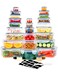 FOOYOO 56 Pcs Large Food Storage Containers Set with Lids 28 Containers 28 Lids Airtight Plastic Storage Containers for Pantry Kitchen Organization BPAFree LeakProof