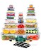 FOOYOO 56 Pcs Large Food Storage Containers Set with Lids 28 Containers 28 Lids Airtight Plastic Storage Containers for Pantry Kitchen Organization BPAFree LeakProof