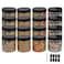 zmybcpack 12 Pack 16 oz Plastic Jars with Lids Extra Labels 1 Pen Clear PET Seal Jar for Food StorageWide Opening Storage jar For Dry Food Peanut Powder Kitchen Craft Storage