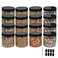 zmybcpack 12 Pack 16 oz Plastic Jars with Lids Extra Labels 1 Pen Clear PET Seal Jar for Food StorageWide Opening Storage jar For Dry Food Peanut Powder Kitchen Craft Storage