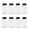 XYSMZM 8 Pcs 4 Oz Juice Bottles Plastic Ginger Shot Bottles Leak Proof Beverage Containers for Juice Smoothie Milk Black Lid