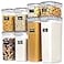 CHEFSTORY Airtight Food Storage Containers with Lids 8 PCS Plastic Storage Canisters for Kitchen Pantry OrganizationDry Food Canisters for Flour Sugar and Cereal