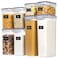 CHEFSTORY Airtight Food Storage Containers with Lids 8 PCS Plastic Storage Canisters for Kitchen Pantry OrganizationDry Food Canisters for Flour Sugar and Cereal