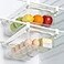 URALFA Fridge Drawer Organizer Adjustable Refrigerator Drawers for Fruit and Vegetable Pull Out with Handle Shelf Holder Storage Box Fit for Fridge Shelf Under 11