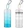 Baderke 2 Pcs Protein Powder Container with Funnels Stand 4 Stackable Leakproof Protein Powder Dispenser Portable Keychain Powder Container for Workout Fitness TravelWhite Blue