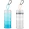 Baderke 2 Pcs Protein Powder Container with Funnels Stand 4 Stackable Leakproof Protein Powder Dispenser Portable Keychain Powder Container for Workout Fitness TravelWhite Blue