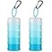 Baderke 2 Pcs Protein Powder Container with Funnels Stand 4 Stackable Leakproof Protein Powder Dispenser Portable Keychain Powder Container for Workout Fitness TravelBlue
