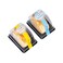XIZHI 50 Pcs Roll Cake Box Set Single Personal Swiss Roll Container and 50 stickersClear Dome Plastic Muffin Cheese Pastry Dessert Sushi Fruits Display Food Storage HolderBrown