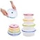 ECOBERI Collapsible Food Storage Containers Silicone Round 4 Piece Set 14172740 oz BPAFree SpaceSaving Airtight Lids Microwave Safe Without Lid Freezer and Dishwasher Safe