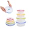 ECOBERI Collapsible Food Storage Containers Silicone Round 4 Piece Set 14172740 oz BPAFree SpaceSaving Airtight Lids Microwave Safe Without Lid Freezer and Dishwasher Safe