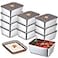 Layhit 10 Set Stainless Steel Food Containers with Lids Metal Marinating Snack Containers Box for Lunch Leftovers Dishwasher Freezer Safe 18 oz