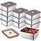 Layhit 10 Set Stainless Steel Food Containers with Lids Metal Marinating Snack Containers Box for Lunch Leftovers Dishwasher Freezer Safe 18 oz