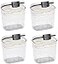 Progressive International Prepworks ProKeeper Kitchen Clear Food Bakers Kitchen Storage Organization Canister Set Mini Multipurpose 15Cup 4Piece