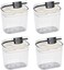 Progressive International Prepworks ProKeeper Kitchen Clear Food Bakers Kitchen Storage Organization Canister Set Mini Multipurpose 15Cup 4Piece