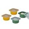 KEVJES Stackable Silicone Artisan Pizza Dough Proofing Containers with Lids 2 Yellow2 Green