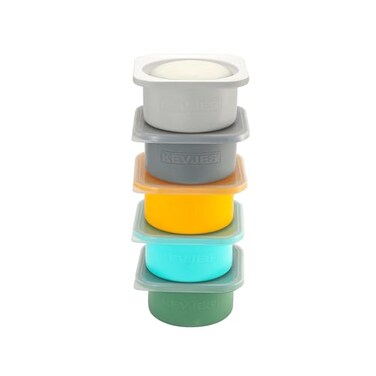 KEVJES Stackable Silicone Artisan Pizza Dough Proofing Containers with Lids pizza making accessories 1 Yellow1 Green1Blue1 Gray1 Space Gray