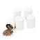 Tianhui Small Tin Can Box with Airtight Lids Canister for Coffee Tea Candy Storage Loose Leaf Tea Tin Containers Storage 5 Pcs White M