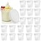 Peohud 20 Pack Ice Cream Containers 10 Oz Plastic Freezer Food Storage Jars with Screw Lids Leak Proof Takeout Container for Jam Reusable Pudding Cups for Fruit Dessert Sundaes Soup BPA Free