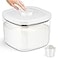 TBMAXS Airtight Rice Container 10 Lbs Clear Plastic Food Storage Container Bin For Flour Sugar Dry Food Holder with Easy Locking Lid for Kitchen Pantry Organization and Storage