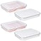 Suclain 4 Pieces Bacon Keeper Plastic Deli Meat Saver with Lids Airtight Cold Cuts Cheese Container for Fridge Food Refrigerator Storage Box Shallow Low Cookie Holder 965 x 728 x 138