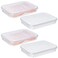 Suclain 4 Pieces Bacon Keeper Plastic Deli Meat Saver with Lids Airtight Cold Cuts Cheese Container for Fridge Food Refrigerator Storage Box Shallow Low Cookie Holder 965 x 728 x 138