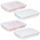 Suclain 4 Pieces Bacon Keeper Plastic Deli Meat Saver with Lids Airtight Cold Cuts Cheese Container for Fridge Food Refrigerator Storage Box Shallow Low Cookie Holder 965 x 728 x 138