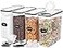 Skroam 4PCS Cereal Containers Storage 4L1352 oz Airtight Food Storage Containers with Pour Spout for Kitchen Pantry Organization Storage Plastic Cereal Dispensers Measuring Cup 20 Labels