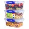 Sistema KLIP IT PLUS Leakproof Food Storage Containers 1 L Airtight Stackable Meal Prep Containers with Lids BPAFree 3 Count