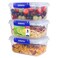 Sistema KLIP IT PLUS Leakproof Food Storage Containers 1 L Airtight Stackable Meal Prep Containers with Lids BPAFree 3 Count