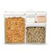 Felli Flip Tite Storage Container with Lid 4 RECTANGULAR Air Tight Ring Flip Top Stackable Acrylic Canister for Kitchen Counter Pantry Cereal Granola Pasta Spice Christmas Gift 4pk Variety