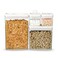 Felli Flip Tite Storage Container with Lid 4 RECTANGULAR Air Tight Ring Flip Top Stackable Acrylic Canister for Kitchen Counter Pantry Cereal Granola Pasta Spice Christmas Gift 4pk Variety