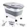 DDMOMMY 2030 Lbs Rice Storage ContainerCollapsible Food Storage Containers with Rolling Wheel Airtight Locking LidFlour Storage Container with Cup and ScoopSuitable for FoodRicePet FoodFlour