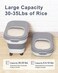 DDMOMMY 2030 Lbs Rice Storage ContainerCollapsible Food Storage Containers with Rolling Wheel Airtight Locking LidFlour Storage Container with Cup and ScoopSuitable for FoodRicePet FoodFlour